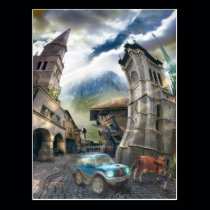 Raro Pueblo (fragment) - Postcard postcards