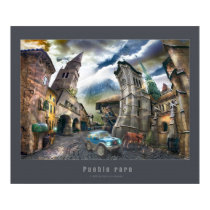 Raro Pueblo - Poster with gray frame posters