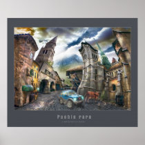 Raro Pueblo - Poster with gray frame