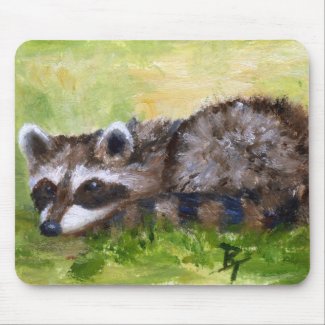 Rascal aceo Raccoon Mousepad mousepad