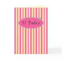 Raspberries & Cream 21st Birthday Card