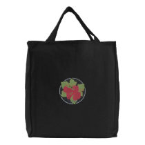 Raspberries embroidered bags