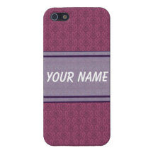 Raspberry and Mauve  Damask Iphone 5 Case