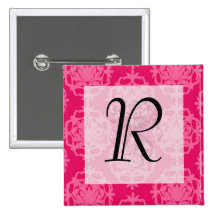 Raspberry and pink damask