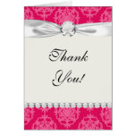 Raspberry and pink damask card