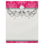 Raspberry and pink damask flyers