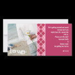 Raspberry Argyle and Pink Save the Date Modern Inv