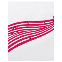 Raspberry Boulevard Striped Music Logo Flyer
