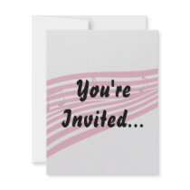 Raspberry Boulevard Striped Music Logo Personalized Announcements