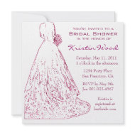 Raspberry Bridal Shower Invitation invitation