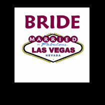 Raspberry BRIDE Married in Las Vegas T-Shirt