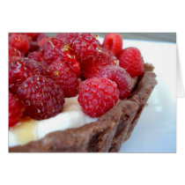 Raspberry-Cardamom Tart Note Card - Customized cards