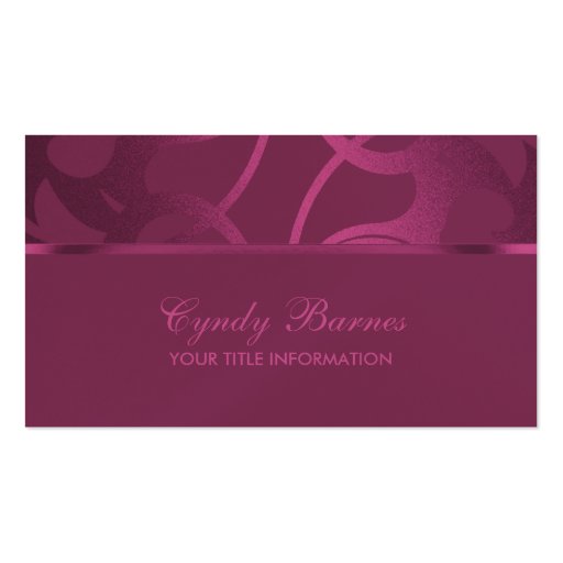 Raspberry Contemporary  Business Card (front side)