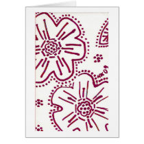 Raspberry Flower Card cards