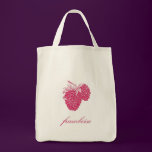 Raspberry (Framboise) Organic Grocery Tote