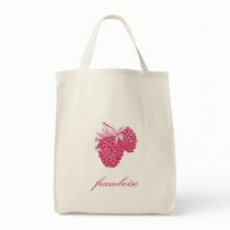Raspberry (Framboise) Organic Grocery Tote bags by ericar70 Raspberry (Framboise) Organic Grocery Tote bags