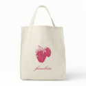 Raspberry (Framboise) Organic Grocery Tote bags