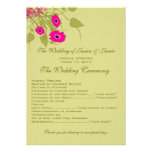 Raspberry Gerbers Wedding Program Custom Invitations