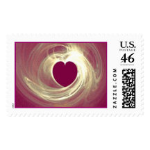 Raspberry Heart Postage Stamp