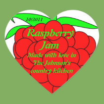 Raspberry Jam Jar stickers