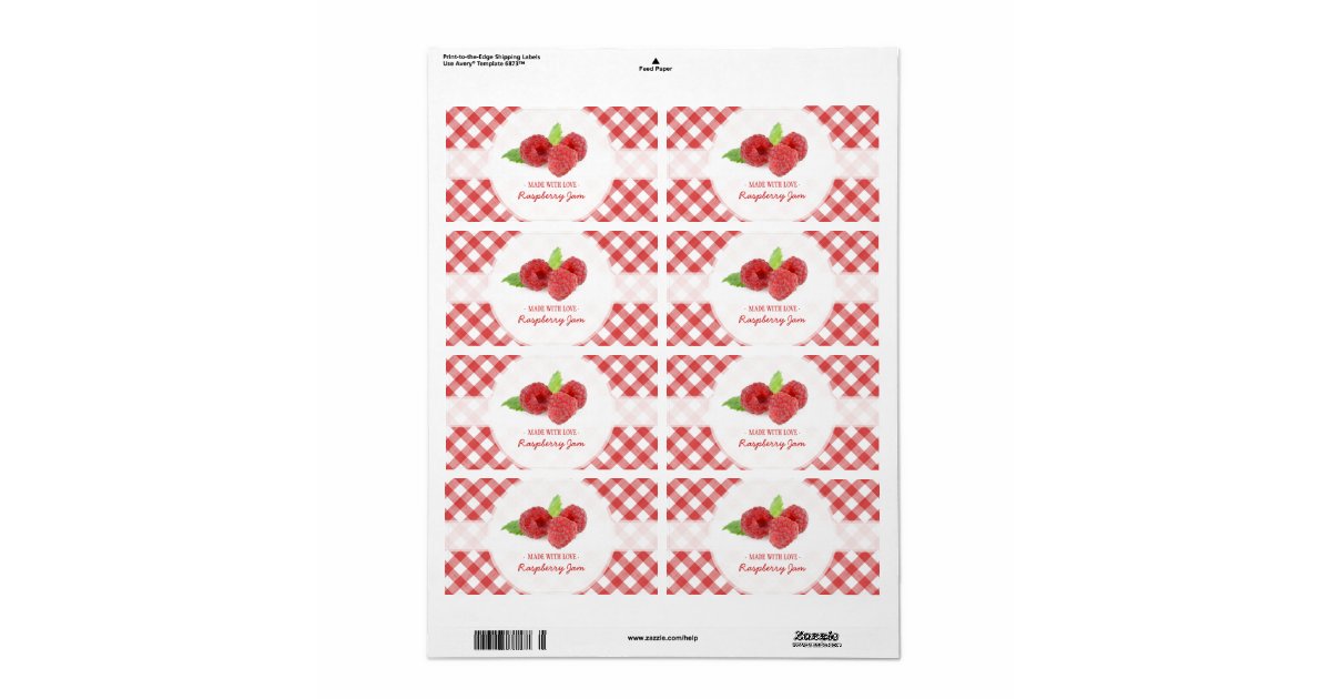 Raspberry Jam label | Zazzle