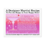 Raspberry Martini Recipe Postcard