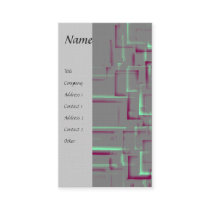 "Raspberry Mint" Geometric Art business cards
