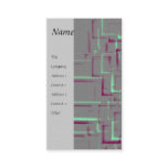 "Raspberry Mint" Geometric Art business cards