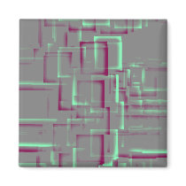 "Raspberry Mint" Geometric Art magnets by RLMdesignes "Raspberry Mint" Geometric Art magnets