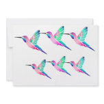 Raspberry Mint Sorbet Hummingbirds Personalized Invites