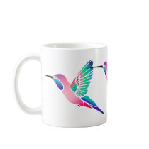 Raspberry Mint Sorbet Hummingbirds mugs