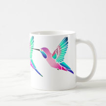 Raspberry Mint Sorbet Hummingbirds Mug