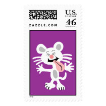 Raspberry Mouse Postage stamps