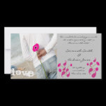 Raspberry Paisley & Gerbers on Grey Save The Date