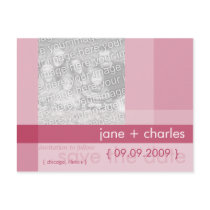 Raspberry Pastels Photo Save the Date postcards by CSWedding Raspberry Pastels Photo Save the Date postcards
