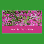 Raspberry Pink, Green, Black Business Card business cards