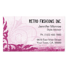 Raspberry Pink Grunge Distressed Business Cards