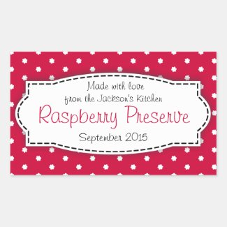 Raspberry preserve sticker