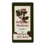 Raspberry Preserves Canning Label