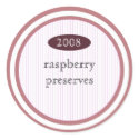 Raspberry preserves food label stickers