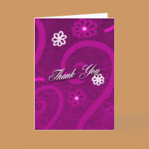 Raspberry Scroll Thank You cards by Perlyyyy Raspberry Scroll Thank You cards