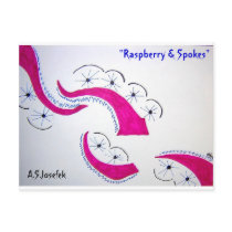 Raspberry & Spokes Post Card