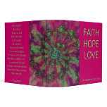 "Raspberry Swirl" Faith Hope Love Binder