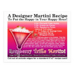 Raspberry Trifle Martini Recipe Postcard