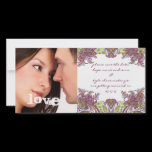 Raspberry Vintage Floral Save The Date Photo