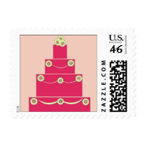 RASPBERRY WEDDING CAKE postage