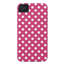 Raspberry Wine Red Polka Dot Iphone 4/4S Case casemate cases