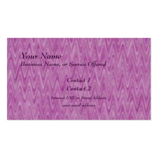 Raspberry Zigzag - Pink Abstract Pattern Business Card Templates (front side)