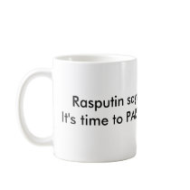 rasputin-anim, Rasputin says,It's time to PARTY! Mugs