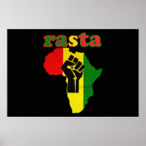 Rasta Africa and Black Power Canvas Print 48 by 32